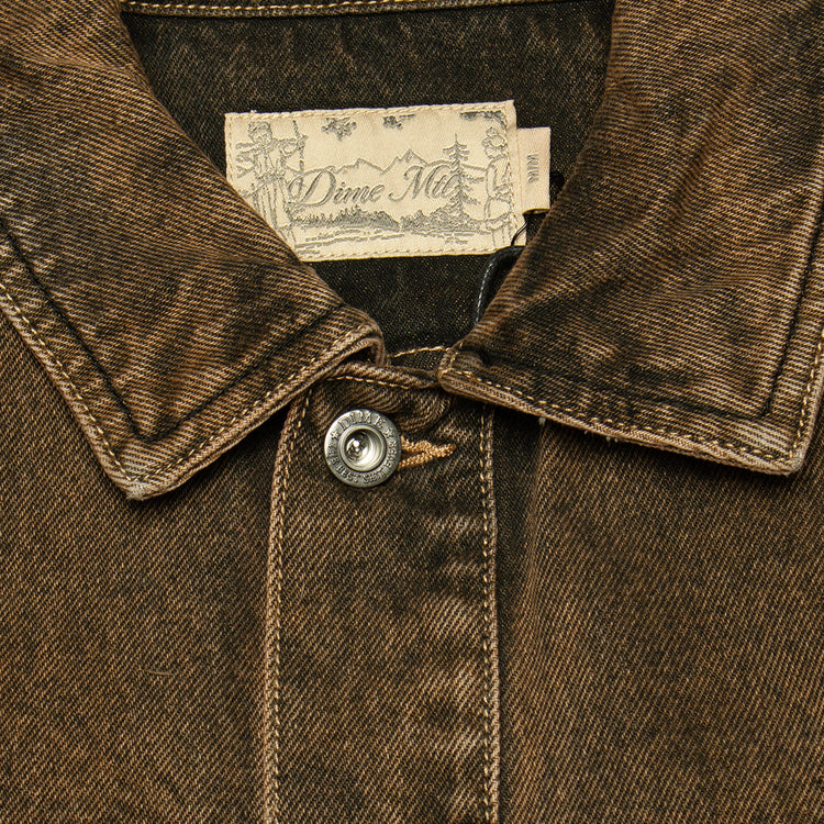 Dime - Denim Jacket
Color : Dipped Sandblasted Brown
