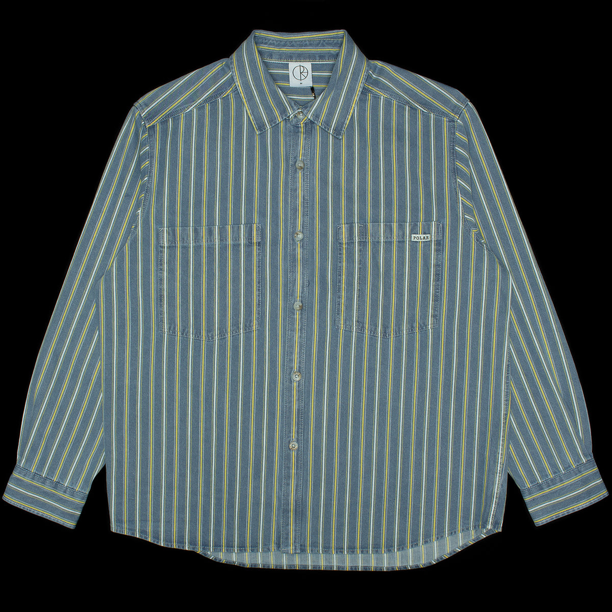 Polar Skate Co. | Mike L/S Denim Shirt
Color : Blue / Yellow