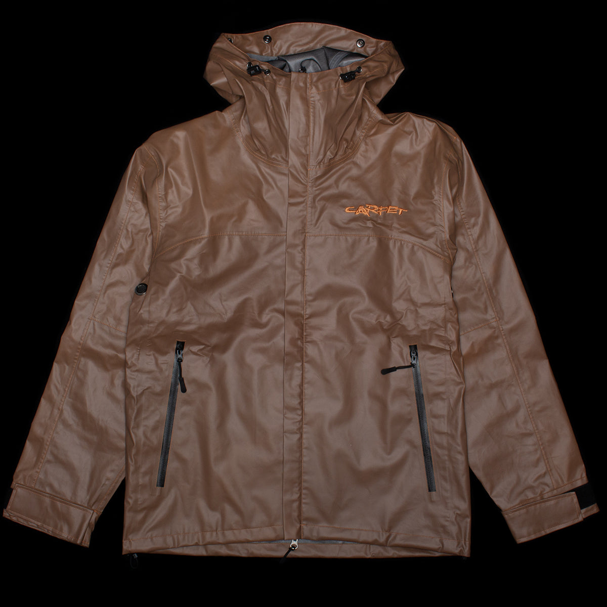 Carpet Company | Thermal Rain Jacket
Color : Chocolate / Yellow