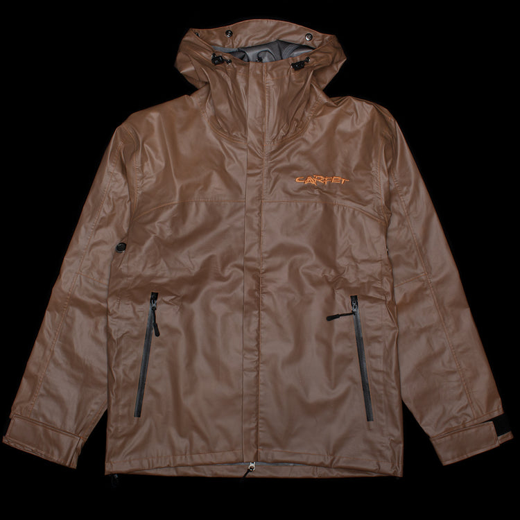 Carpet Company | Thermal Rain Jacket
Color : Chocolate / Yellow