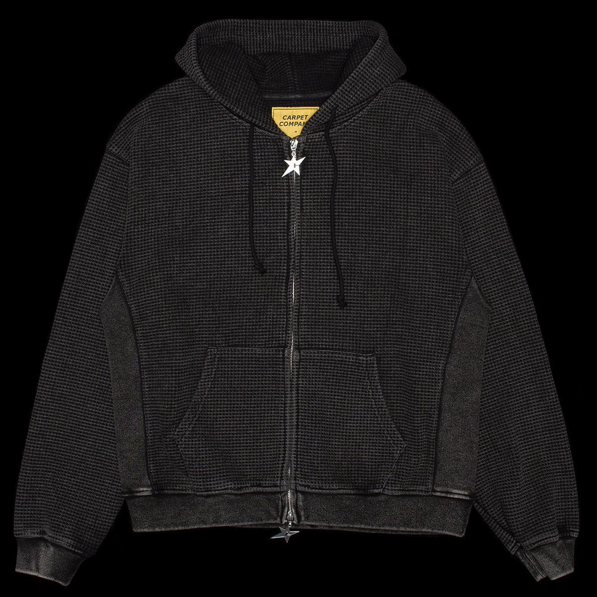 Carpet Company - C-Star Double Zip Thermal Hoodie
Color : Black