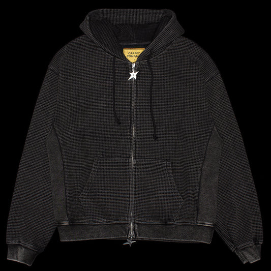 Carpet Company - C-Star Double Zip Thermal Hoodie
Color : Black