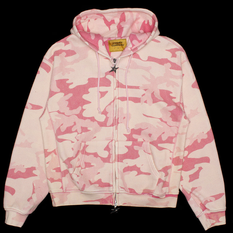 Carpet Company - C-Star Double Zip Thermal Hoodie
Color : Pink Camo