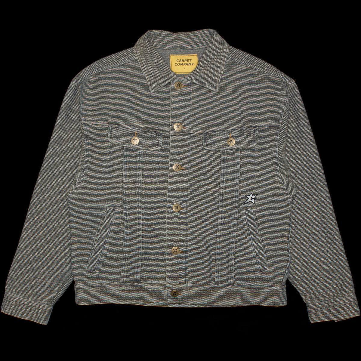 Carpet Company - Interlock Stitch Denim Jacket
Color : Black