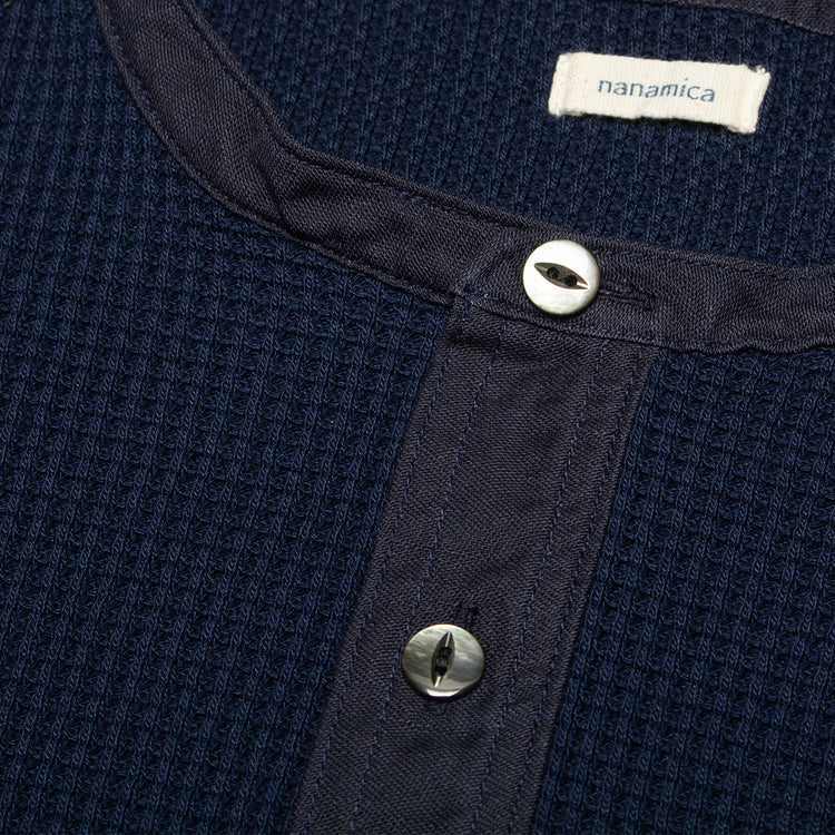 Nanamica - Henry Neck Thermal Sweat T-Shirt
Style # S25SH104U
Color : Navy