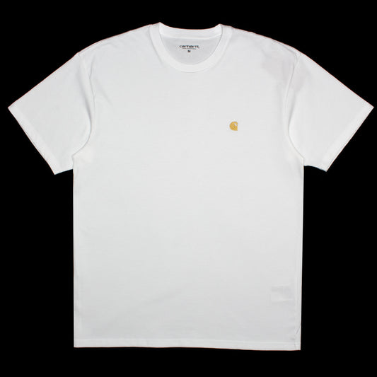Carhartt WIP | S/S Chase T-Shirt Style # I026391-00R Color : White / Gold