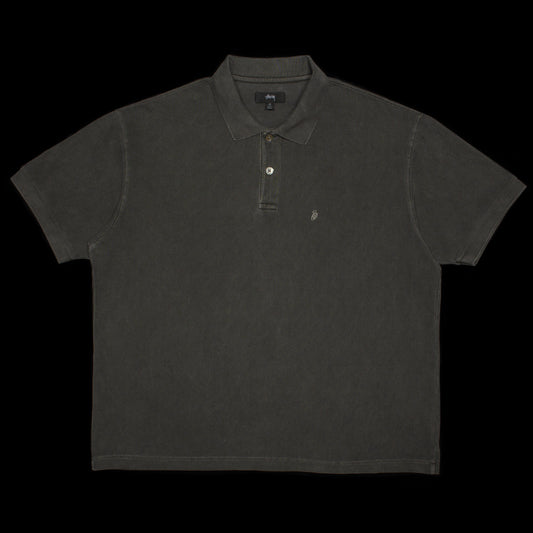 Stussy | Pigment Dyed Pique Polo Black