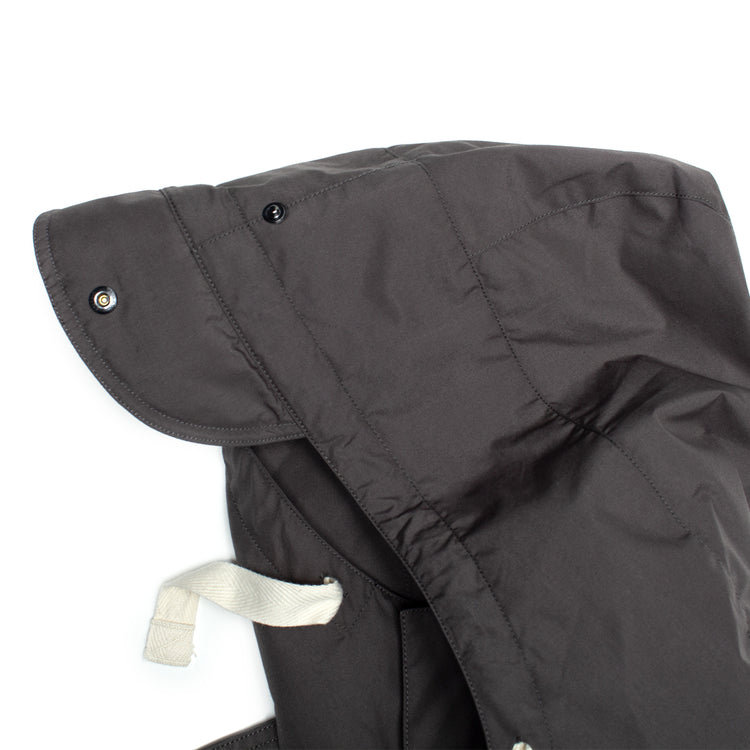 Nanamica - Hooded Deck Jacket
Style # S25FA012U
Color : Charcoal
