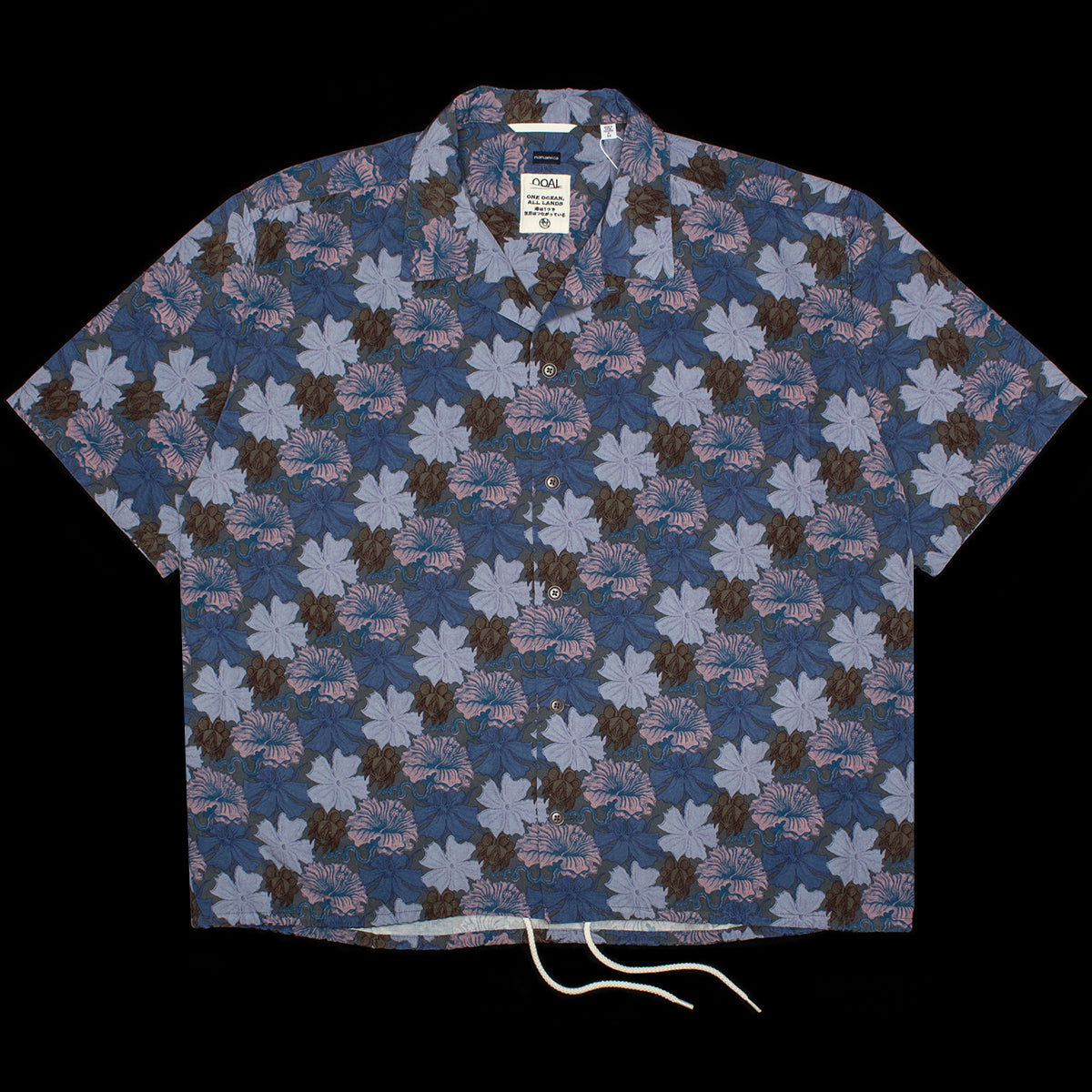 Nanamica - Nanaloha S/S Shirt
Style # S26SG065U
Color : Navy