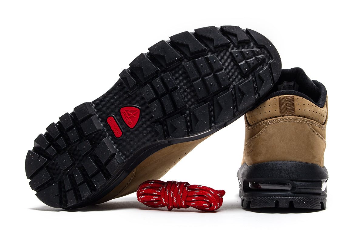 Nike - Air Max Goadome Low
Style # IU5915-200
Color : Taupe / University Red / Black