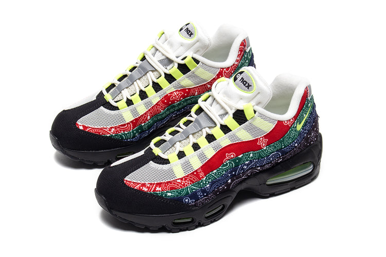 Nike - Air Max 95 Big Bubble
Style # IQ0620-100
Color : Sail / Volt / University Red / Sport Green&nbsp;