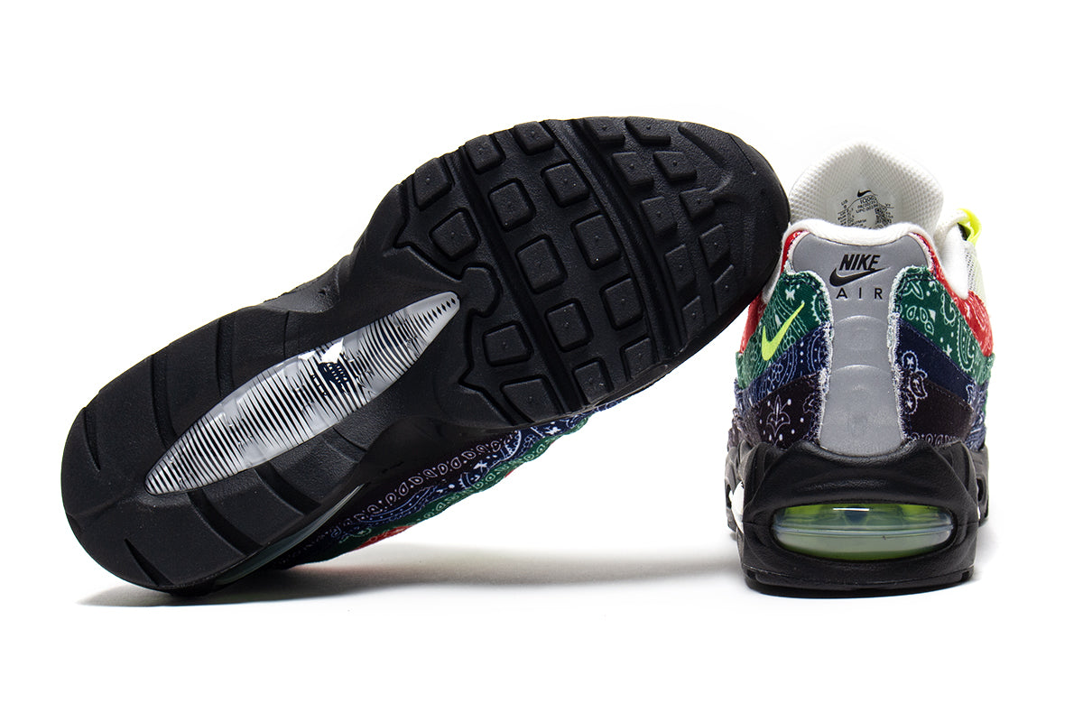 Nike - Air Max 95 Big Bubble
Style # IQ0620-100
Color : Sail / Volt / University Red / Sport Green&nbsp;
