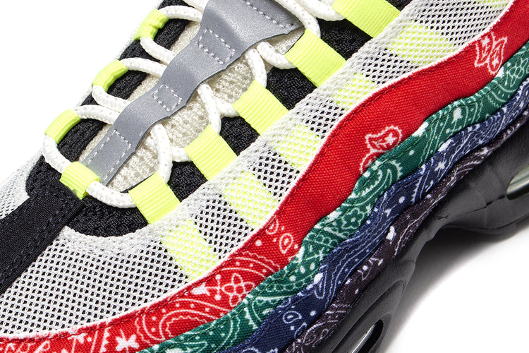 Nike - Air Max 95 Big Bubble
Style # IQ0620-100
Color : Sail / Volt / University Red / Sport Green&nbsp;