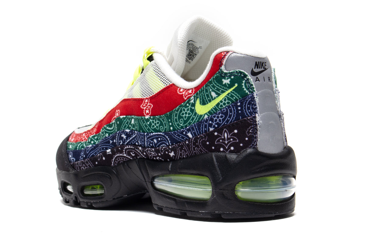 Nike - Air Max 95 Big Bubble
Style # IQ0620-100
Color : Sail / Volt / University Red / Sport Green&nbsp;