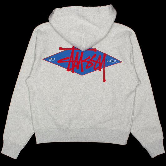 Stussy - Basic Diamond Zip Hoodie
Style # 118603
Color : Ash Heather