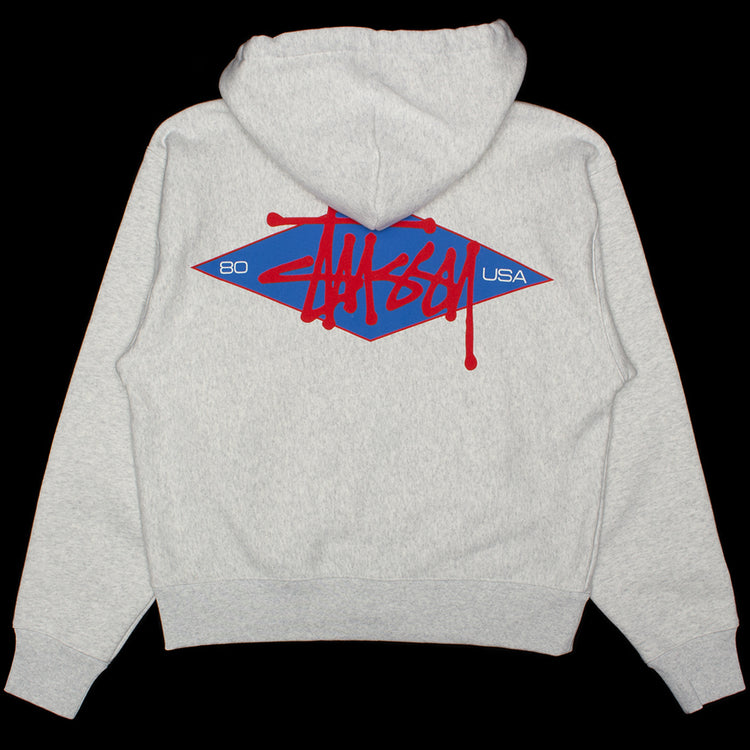 Stussy - Basic Diamond Zip Hoodie
Style # 118603
Color : Ash Heather