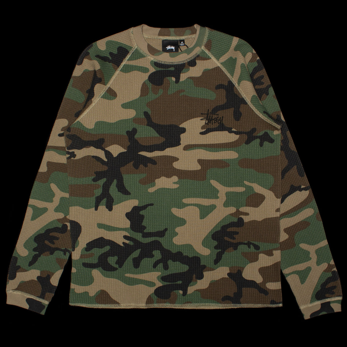 Stussy - Raglan Thermal Basic Stock
Style # 1140356
Color : Woodland Camo