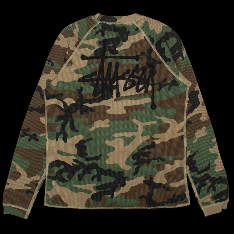 Stussy - Raglan Thermal Basic Stock
Style # 1140356
Color : Woodland Camo