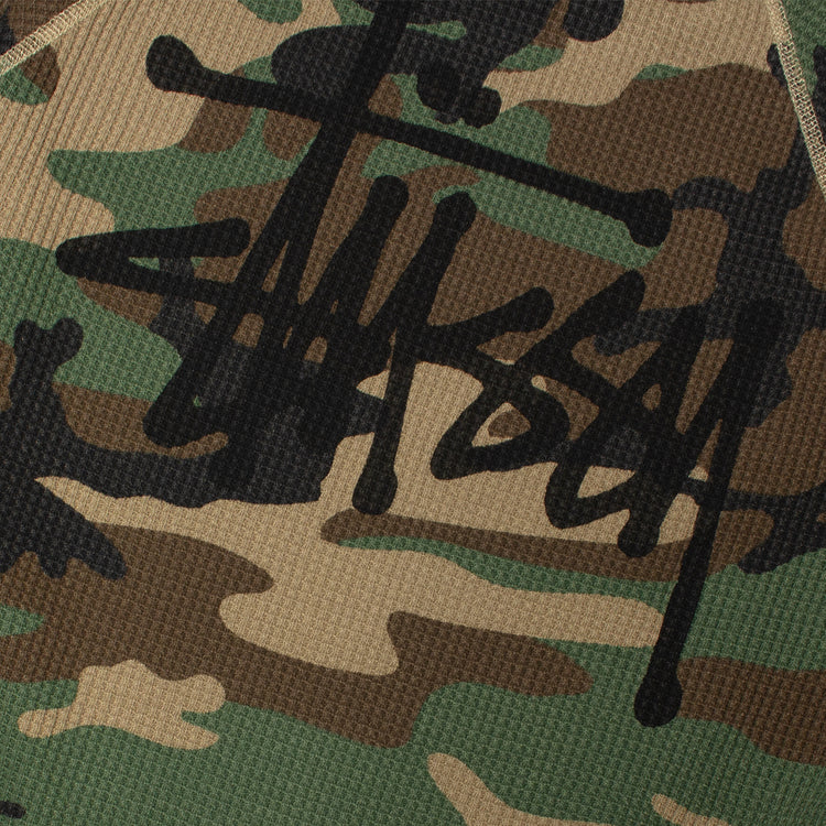 Stussy - Raglan Thermal Basic Stock
Style # 1140356
Color : Woodland Camo