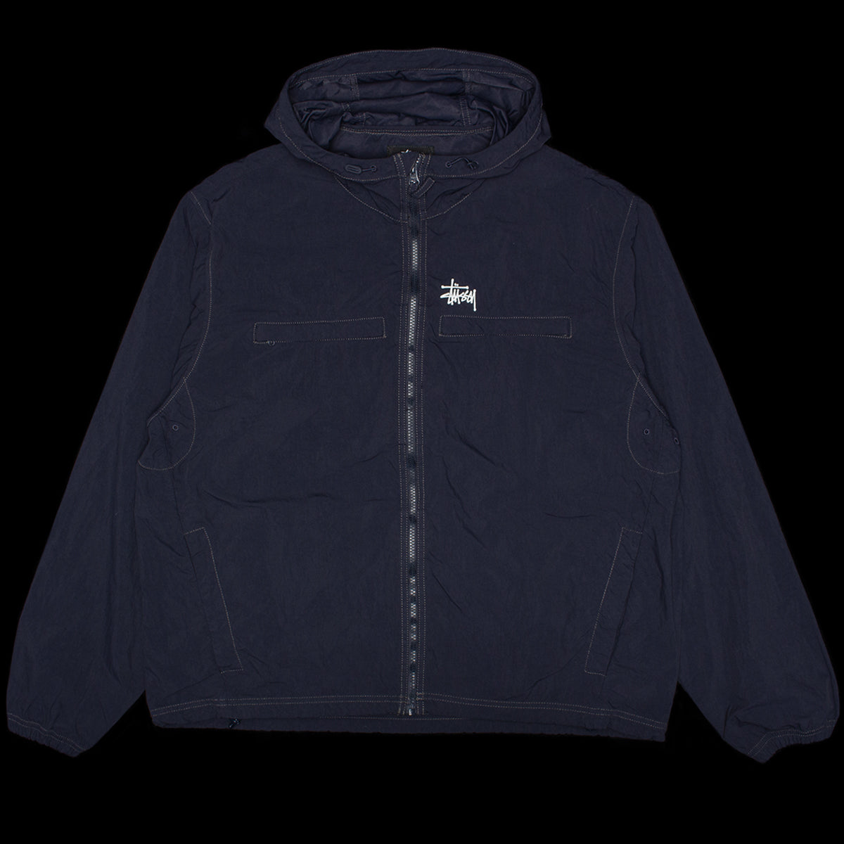 Stussy - Lightweight Hooded Jacket
Style # 115900
Color : Navy