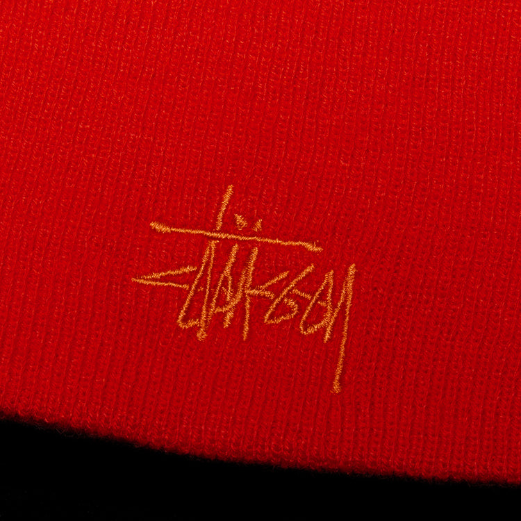 Stussy - Basic Skullcap Beanie
Style # 1321263
Color : Sport Red