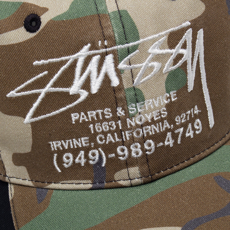 Stussy - LP Service Mesh Strapback Cap
Style # 1311205
Color : Camo