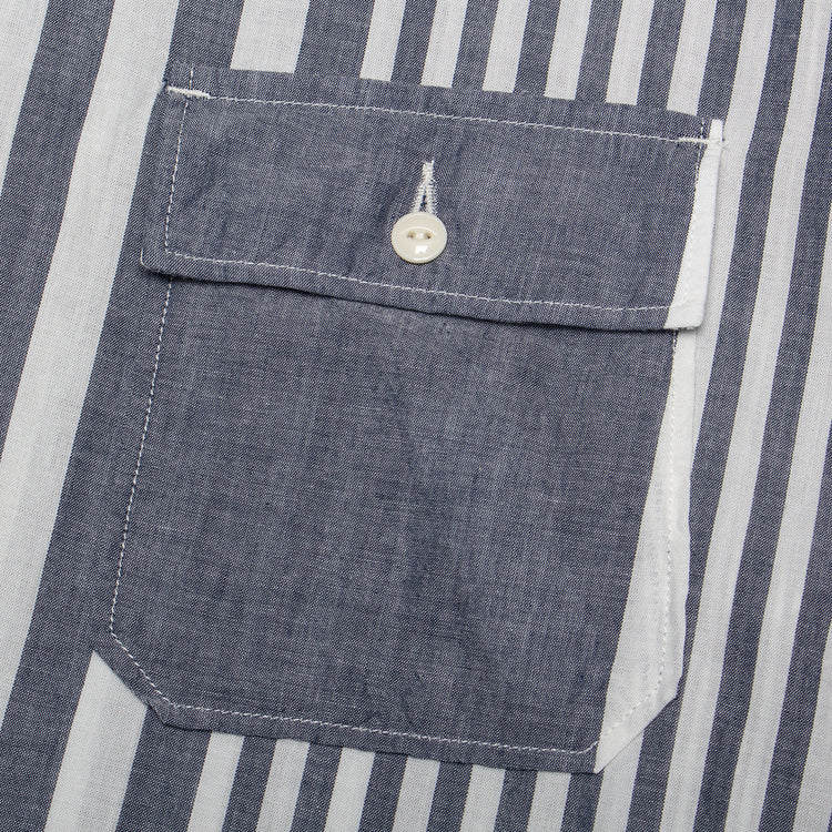 Engineered Garments - Cagoule Shirt
Style # 26S1A010
Color : Blue / White