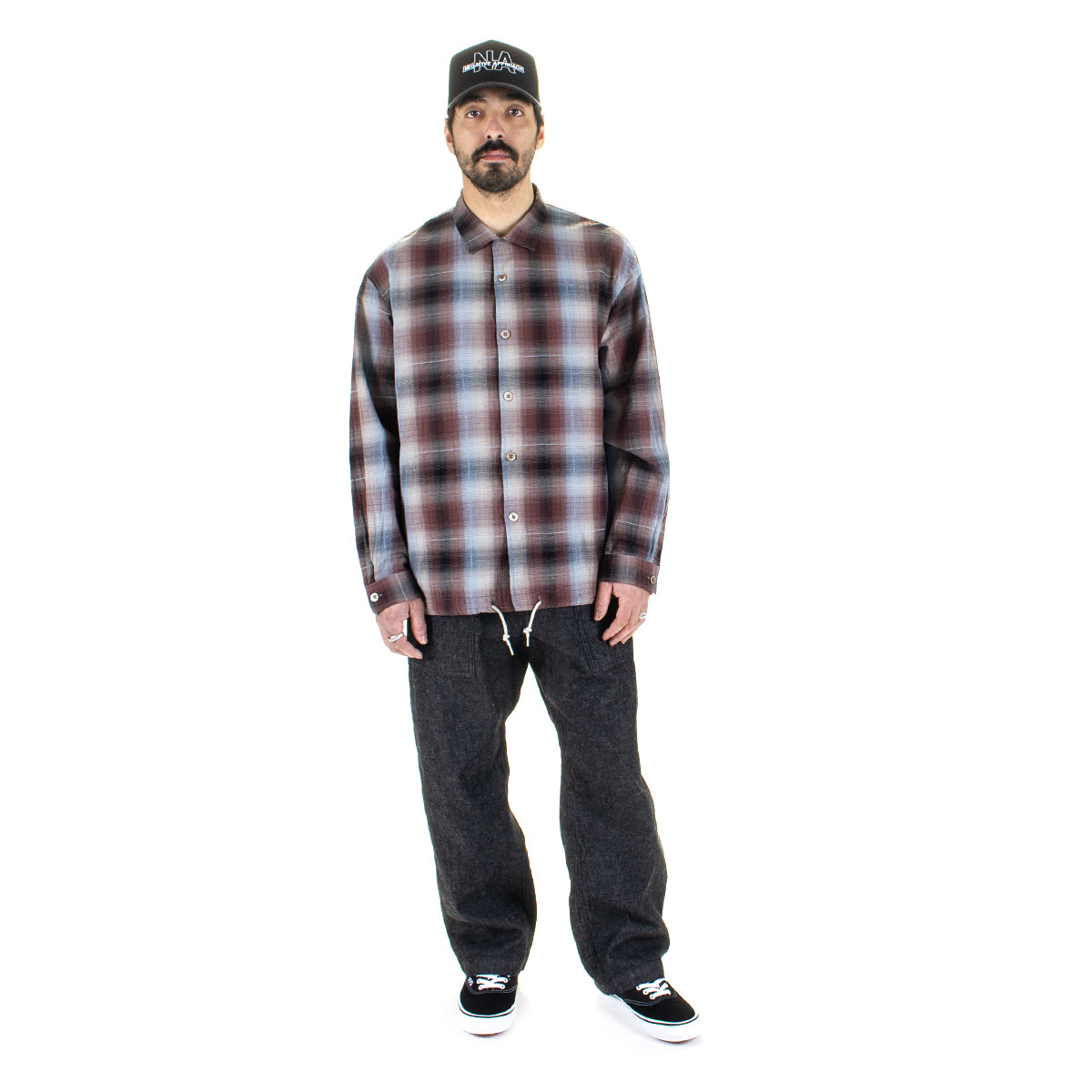 Pilgrim Surf Supply - Benson L/S Dobby Ombre Shirt
Color : Brown