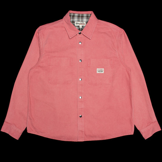 Stussy - Heavy Washed Canvas Shirt
Style # 1110355
Color : Berry
