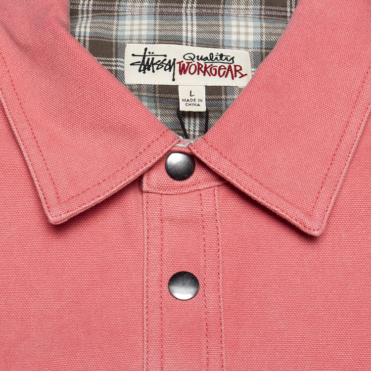 Stussy - Heavy Washed Canvas Shirt
Style # 1110355
Color : Berry