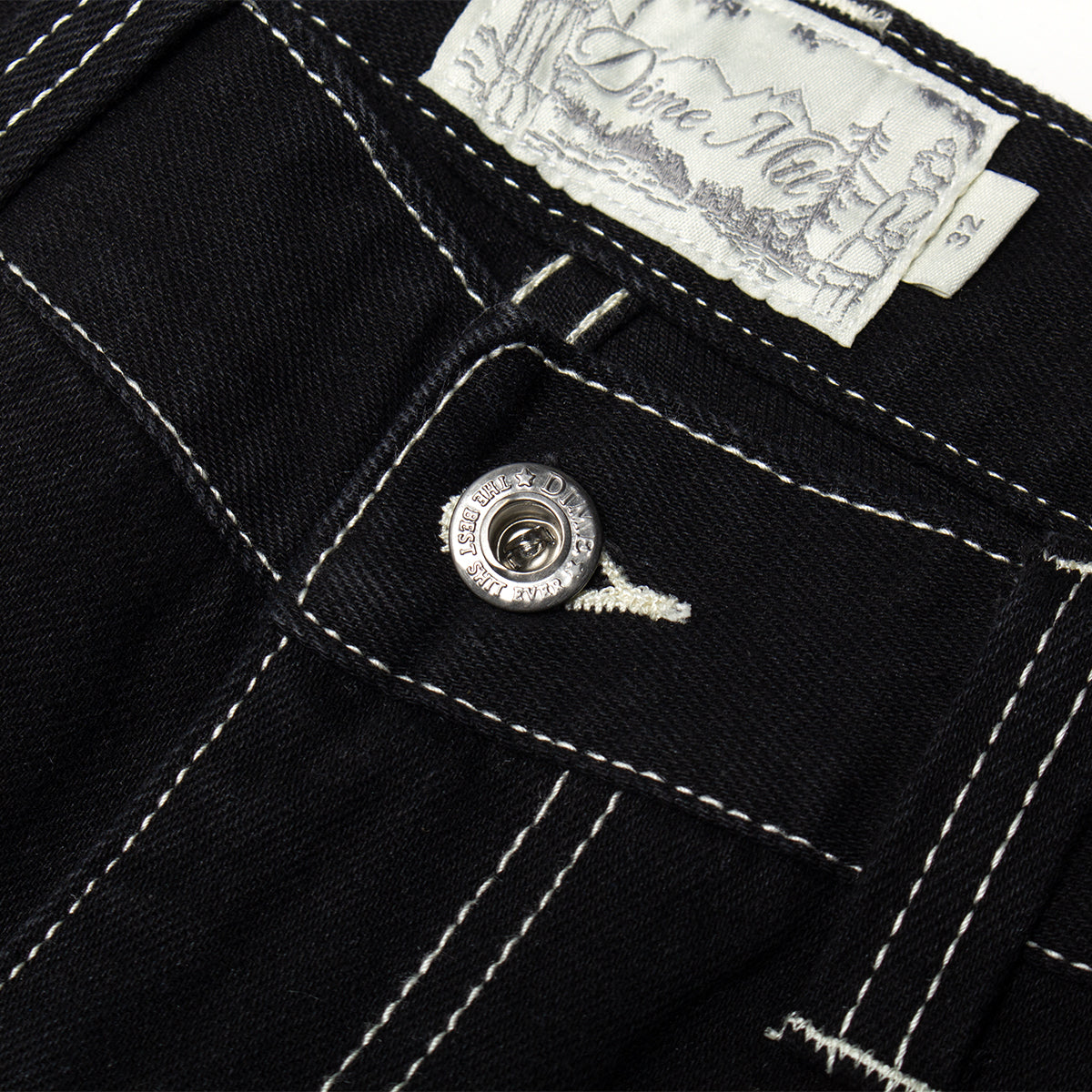 Dime - Straight Denim Pants
Color : Black