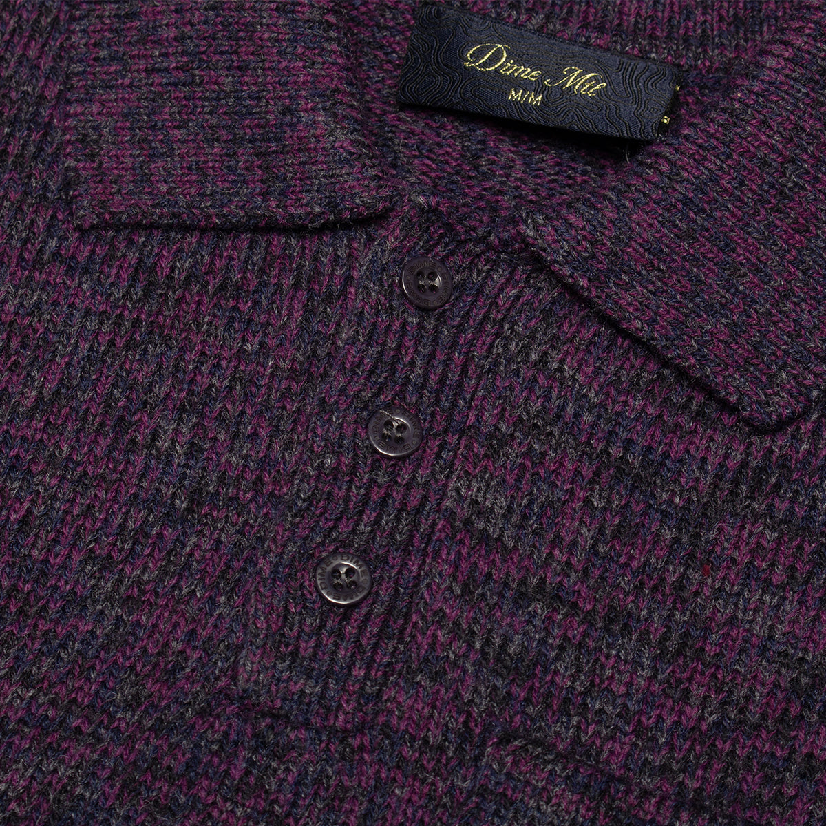 Dime - Knitted Polo
Color : Static Purple