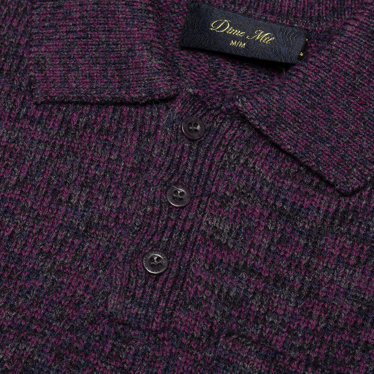 Dime - Knitted Polo
Color : Static Purple