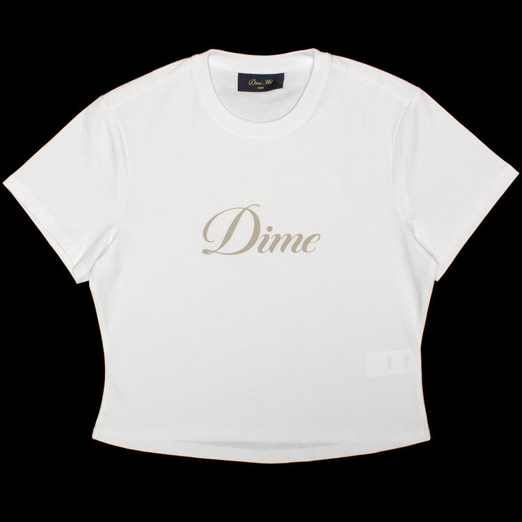 Dime - Women's Cursive T-Shirt
Color : White