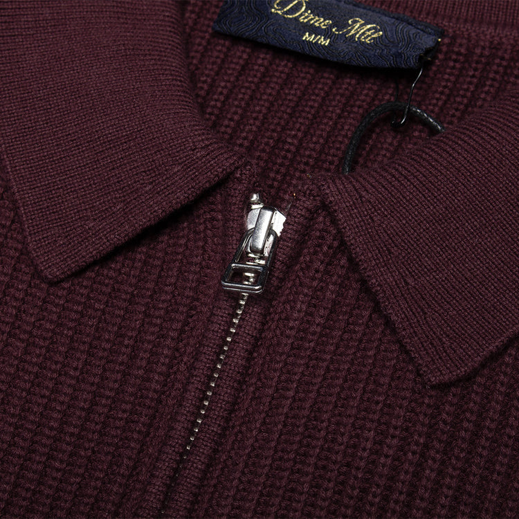 Dime - Double Zip Knit
Color : Wine