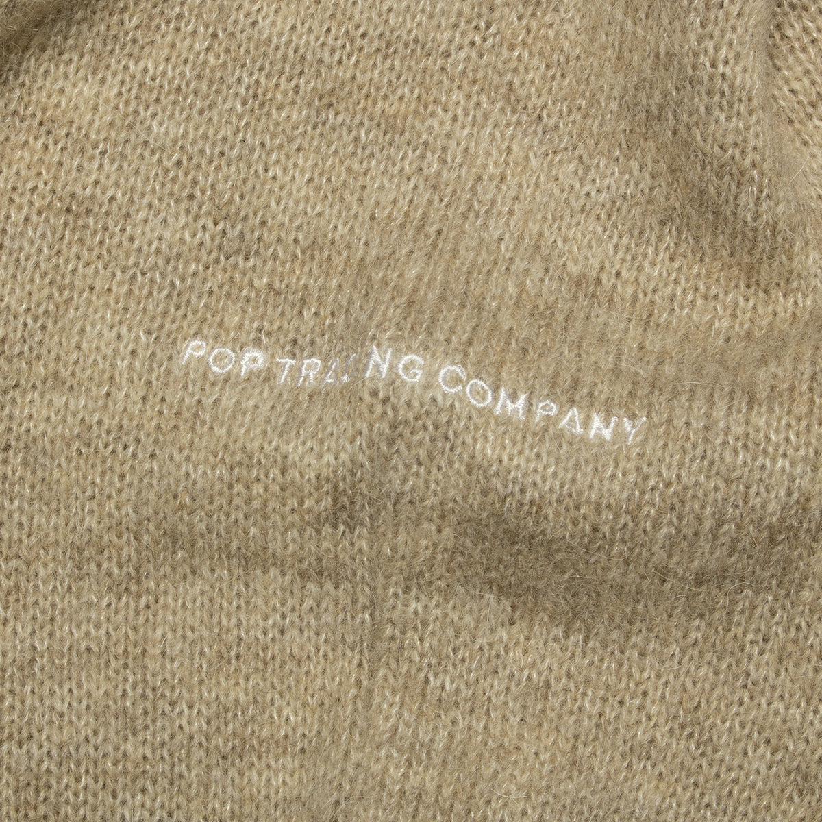 Pop Trading Company | Initials Knitted Crewneck Color : Sesame