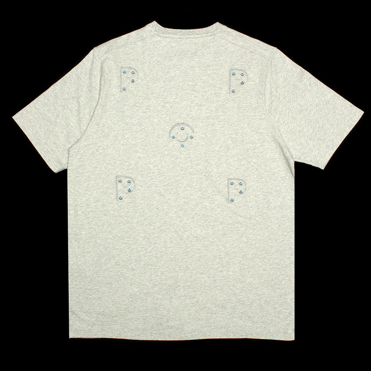 Pop Trading Company | Mees Letters Logo T-Shirt heather grey