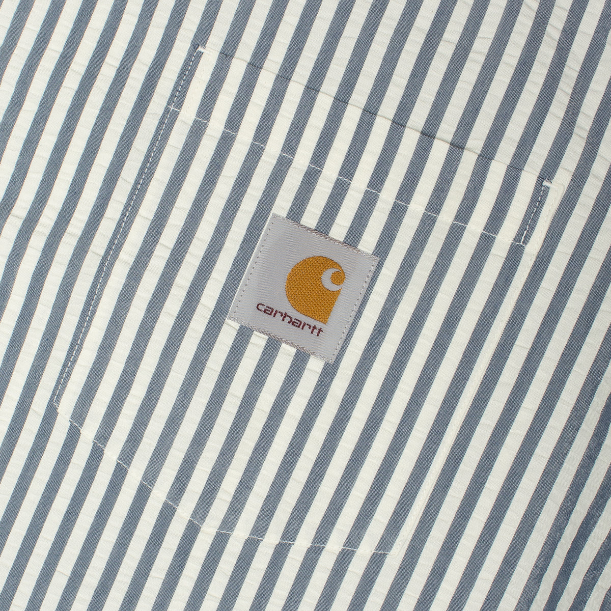Carhartt WIP - Leavel Shirt
Style # I036203-3K5
Color : Leavel Stripe / Blue River / Wax
