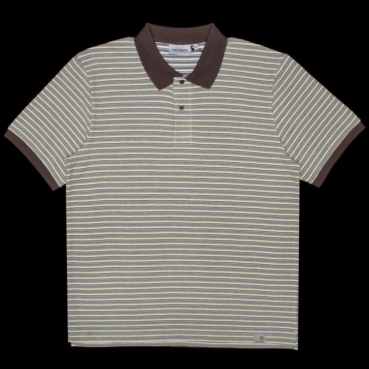 Carhartt WIP - Dion Polo
Style # I036306-3L9
Color : Dion Stripe / Wax