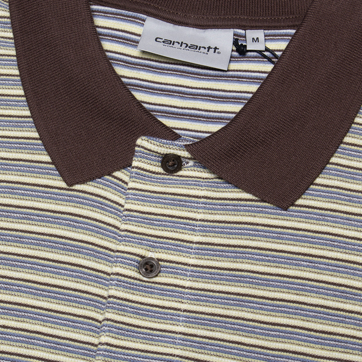 Carhartt WIP - Dion Polo
Style # I036306-3L9
Color : Dion Stripe / Wax