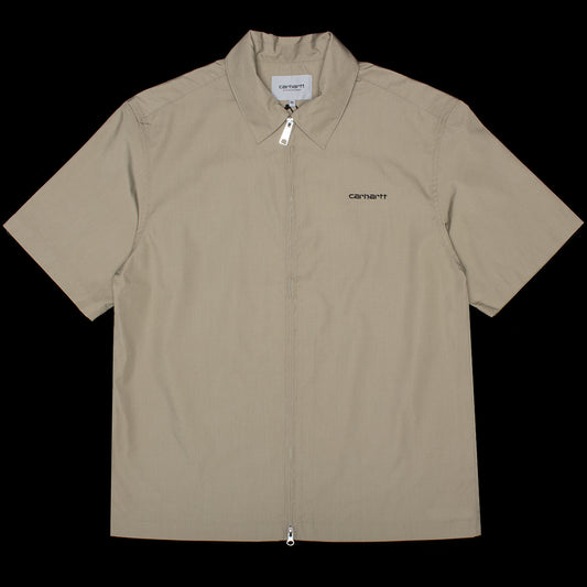 Carhartt WIP - Postal Zip Shirt
Style # I0361189-3MS
Color : Iroko / Black