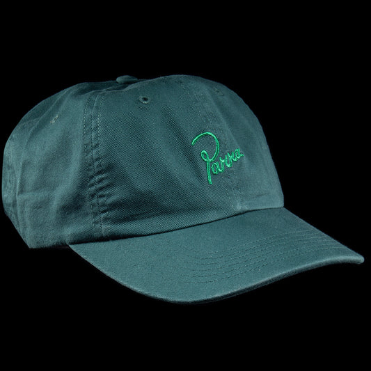 by Parra | Script Logo 6 Panel Hat pine green