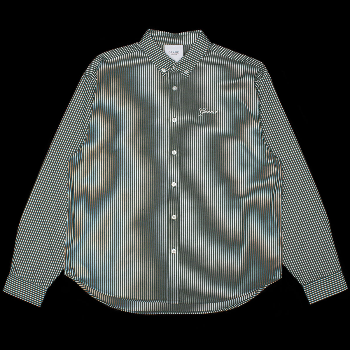 Grand Collection - Striped Poplin Shirt
Color : Forest