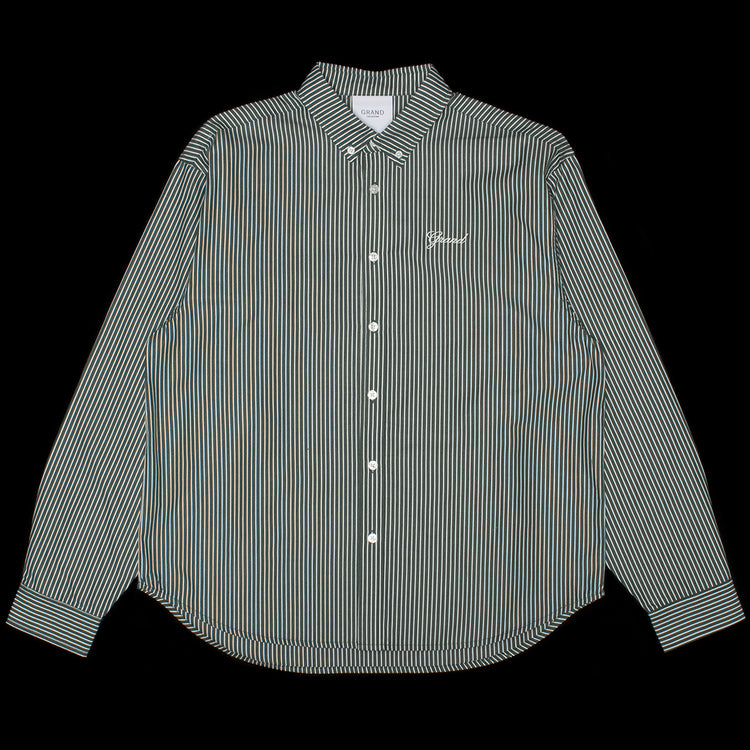 Grand Collection - Striped Poplin Shirt
Color : Forest