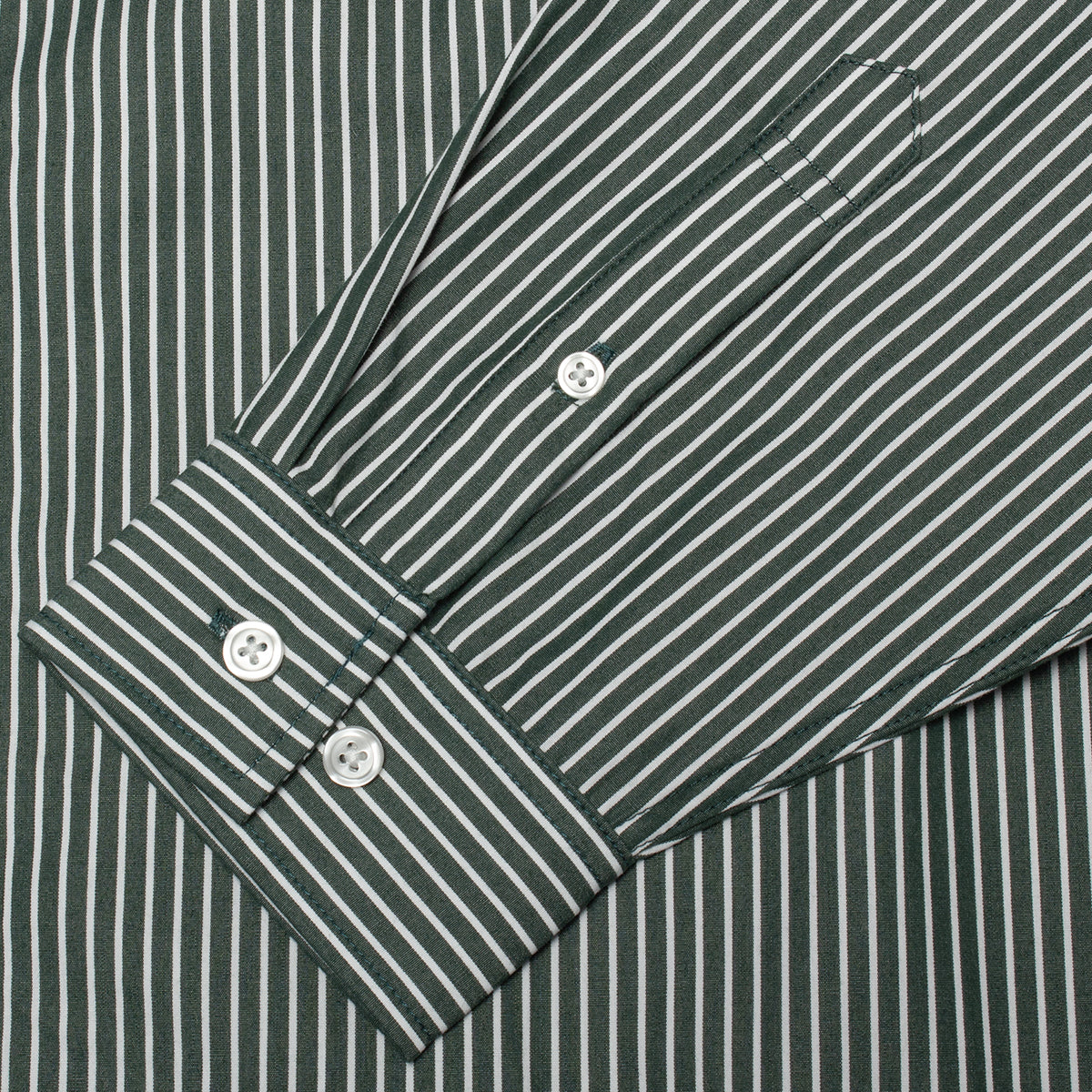Grand Collection - Striped Poplin Shirt
Color : Forest