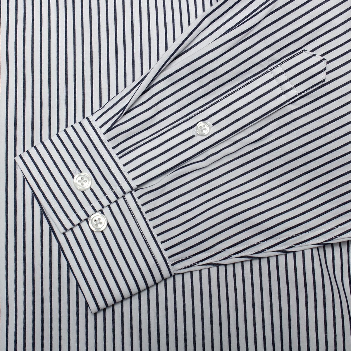 Grand Collection - Striped Poplin Shirt
Color : White