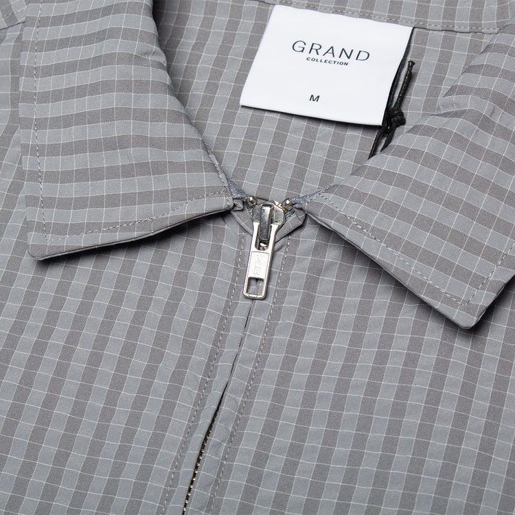 Grand Collection - Seersucker S/S Zip-Up Shirt
Color : Grey