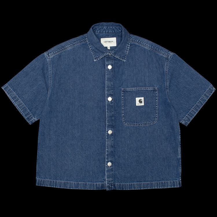 Carhartt WIP - Women's Lovilia Shirt
Style # I034558_01_06
Color : Blue Stone Washed