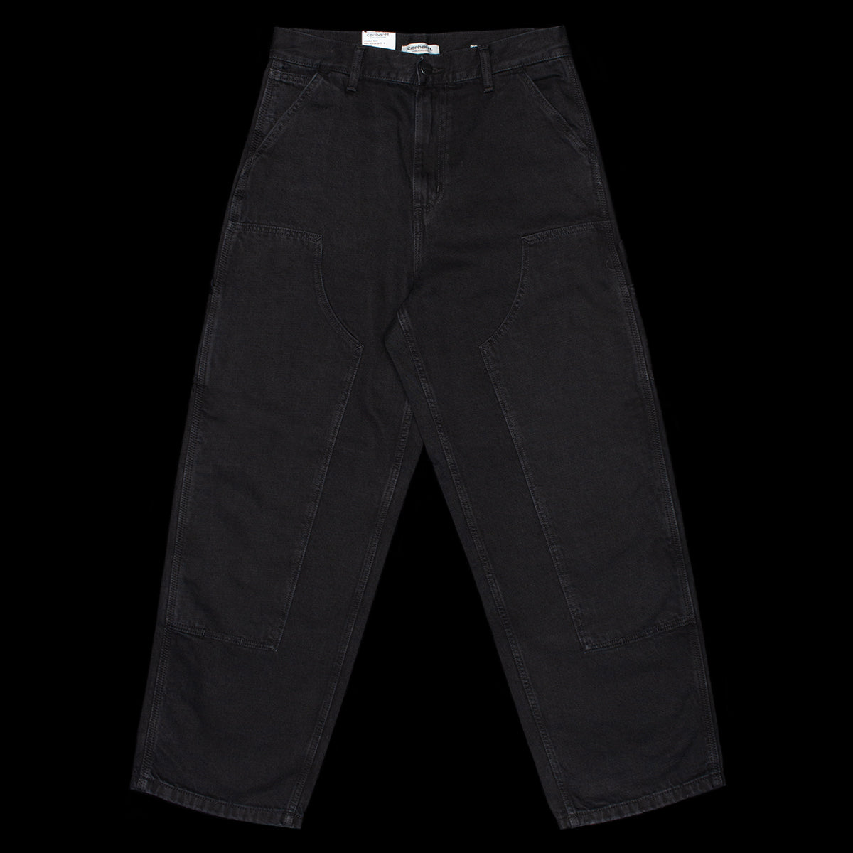 Carhartt WIP - Women's Brandon Double Knee Pant
Style # I034462_89_06
Color : Black (Stone Washed)
