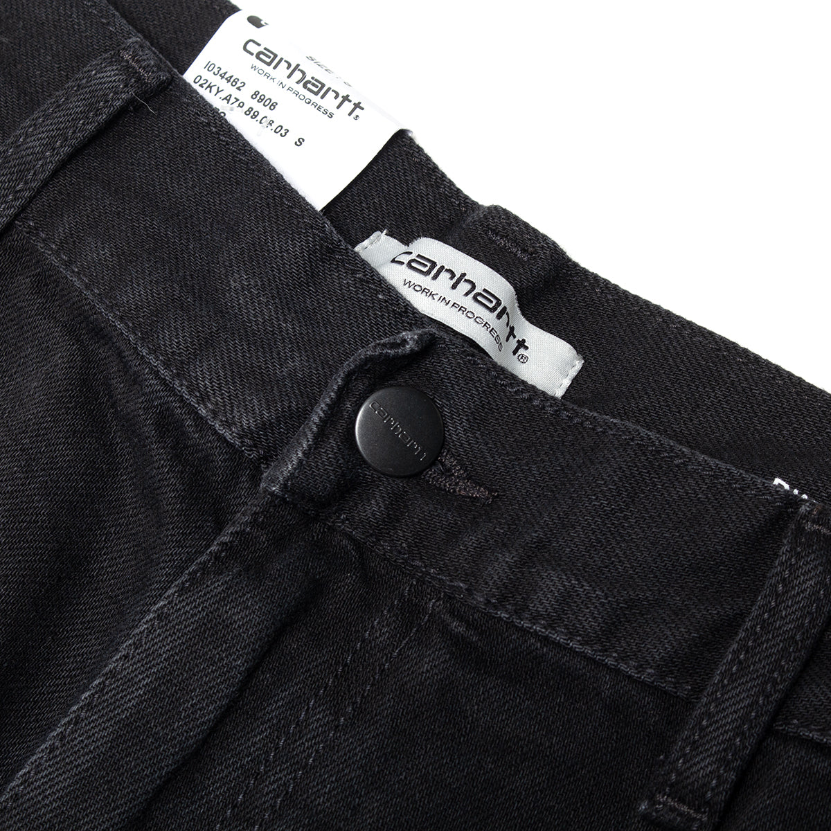 Carhartt WIP - Women's Brandon Double Knee Pant
Style # I034462_89_06
Color : Black (Stone Washed)